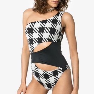 Solid and striped one piece
